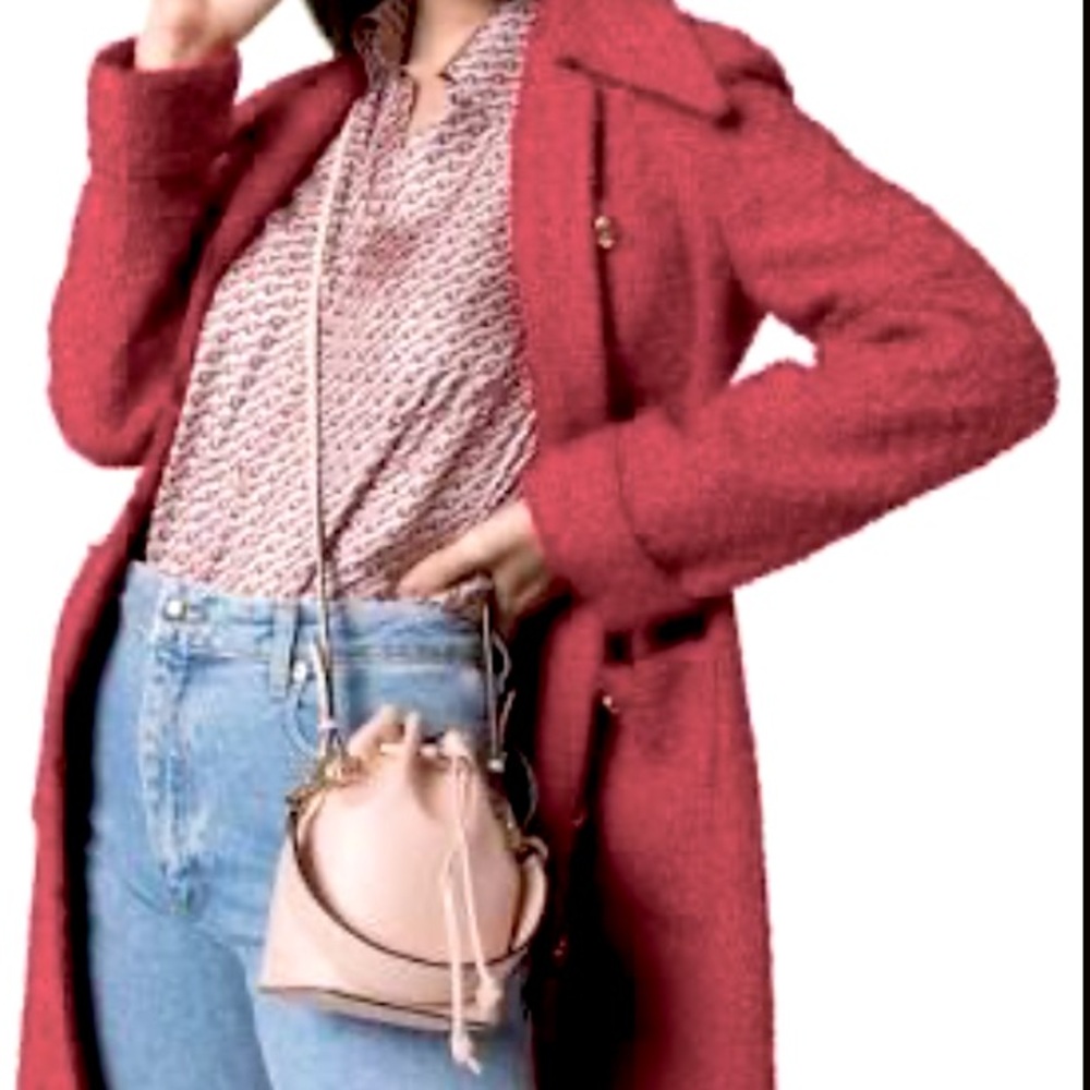 Fendi Authentic Mon Tresor Mini Pink Leather Bucket and Shoulder Bag